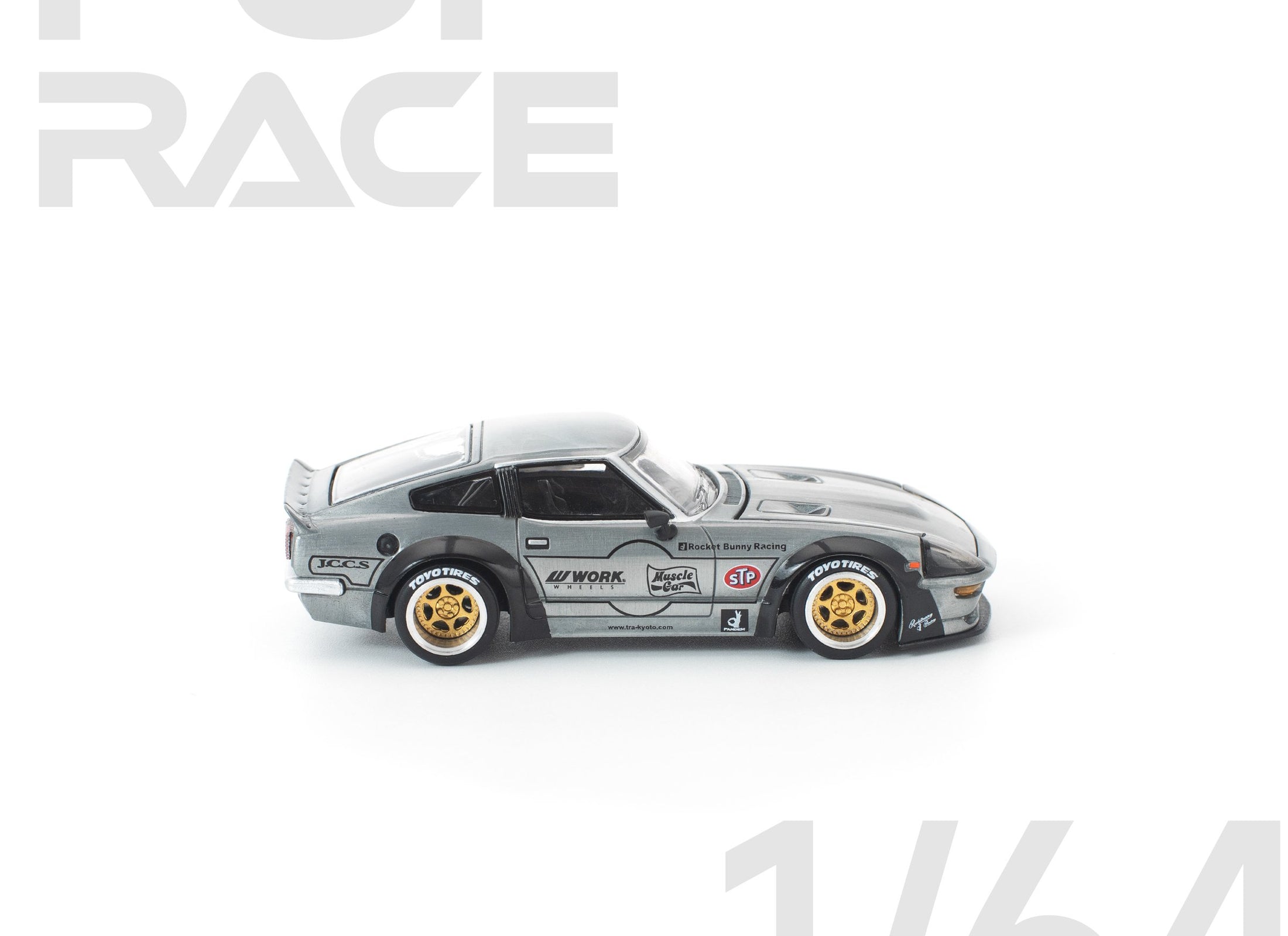 (Pre-order) POP RACE 1/64 PANDEM 280ZX RAW METAL Diecast Model Car