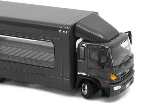 Load image into Gallery viewer, Tiny City Die-cast Model Car - HINO500 Covered Vehicle Transporter (Grey)
