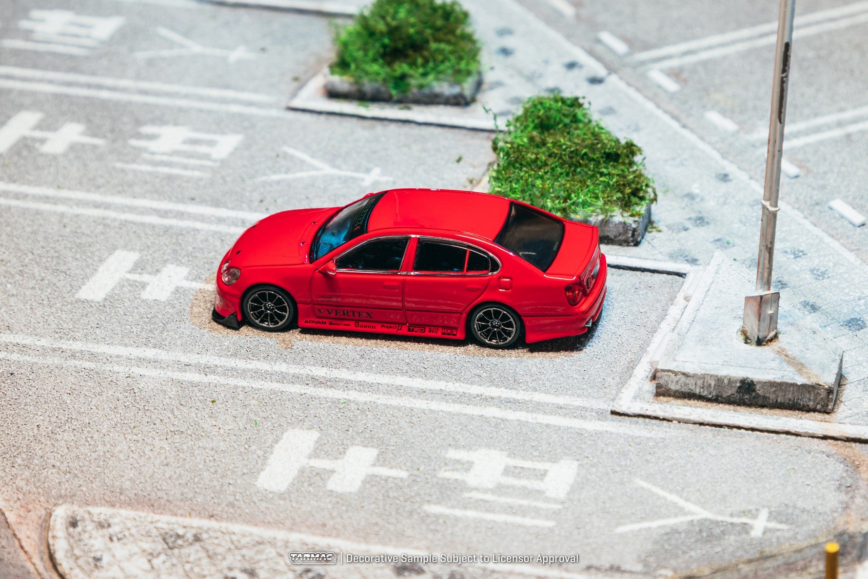 (Pre-order) Tarmac Works 1/64 VERTEX Toyota Aristo JZS161 Red Car+Card Combo Set