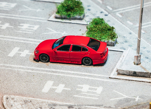 Load image into Gallery viewer, (Pre-order) Tarmac Works 1/64 VERTEX Toyota Aristo JZS161 Red Car+Card Combo Set
