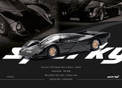 Load image into Gallery viewer, Sparky x TINY 1/64 Porsche 1993 Dauer 962 - Black (Tiny Exclusive) Model Car
