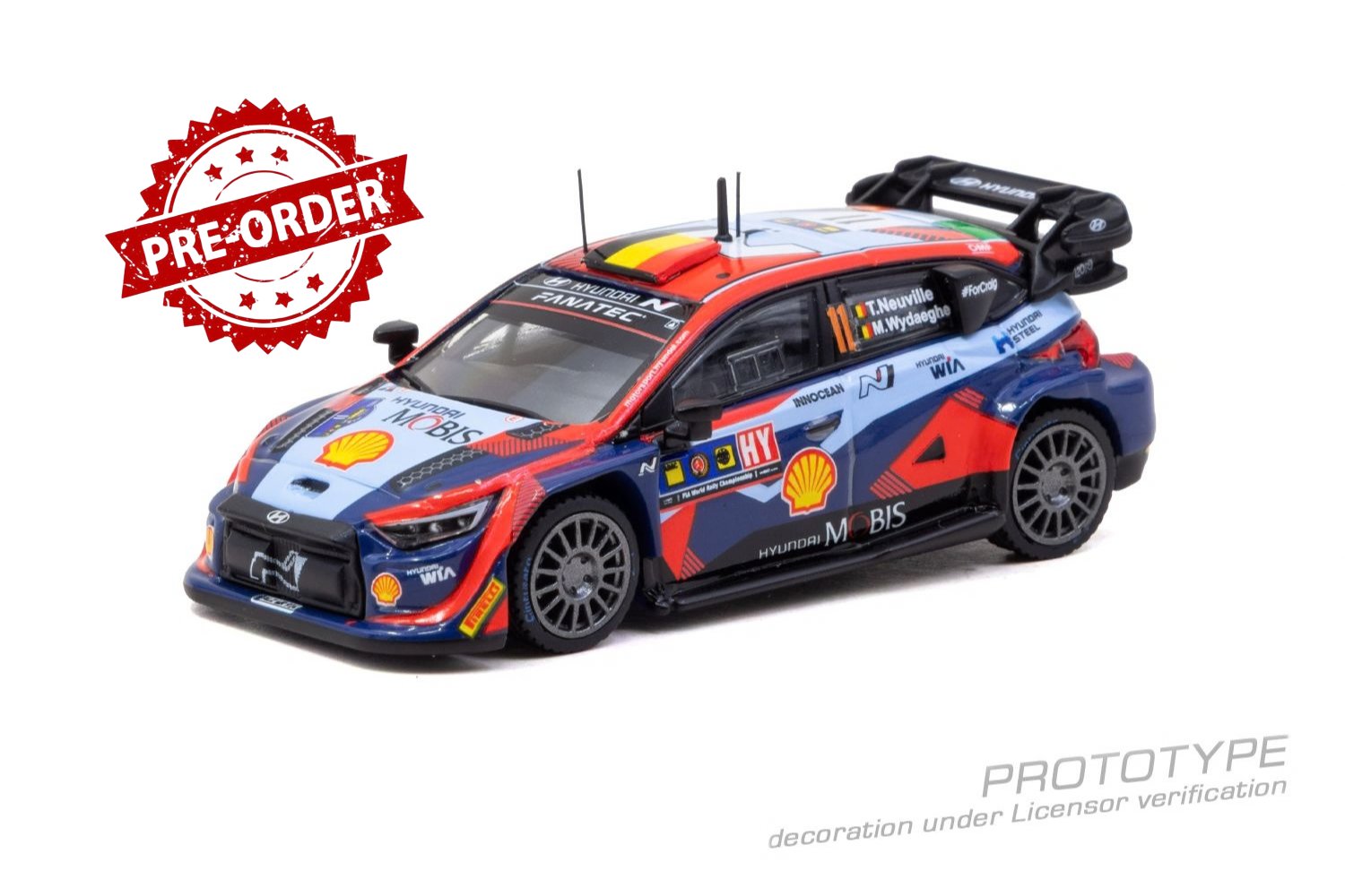 (Pre-order) Tarmac Works 1/64 Hyundai i20 N Rally1 Hybrid WRC Central European