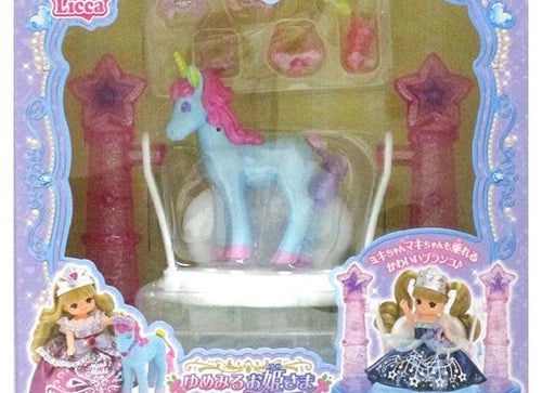 Load image into Gallery viewer, Takara Tomy Licca Doll Accessory - Princess Unicorn &amp; Swing Set
