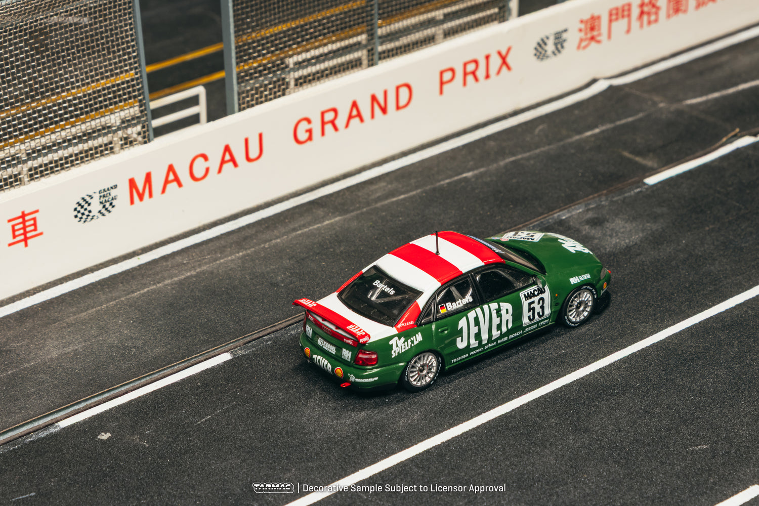 (Pre-order) Tarmac Works Audi A4 quattro Macau Guia Race 1999 Diecast Model Car