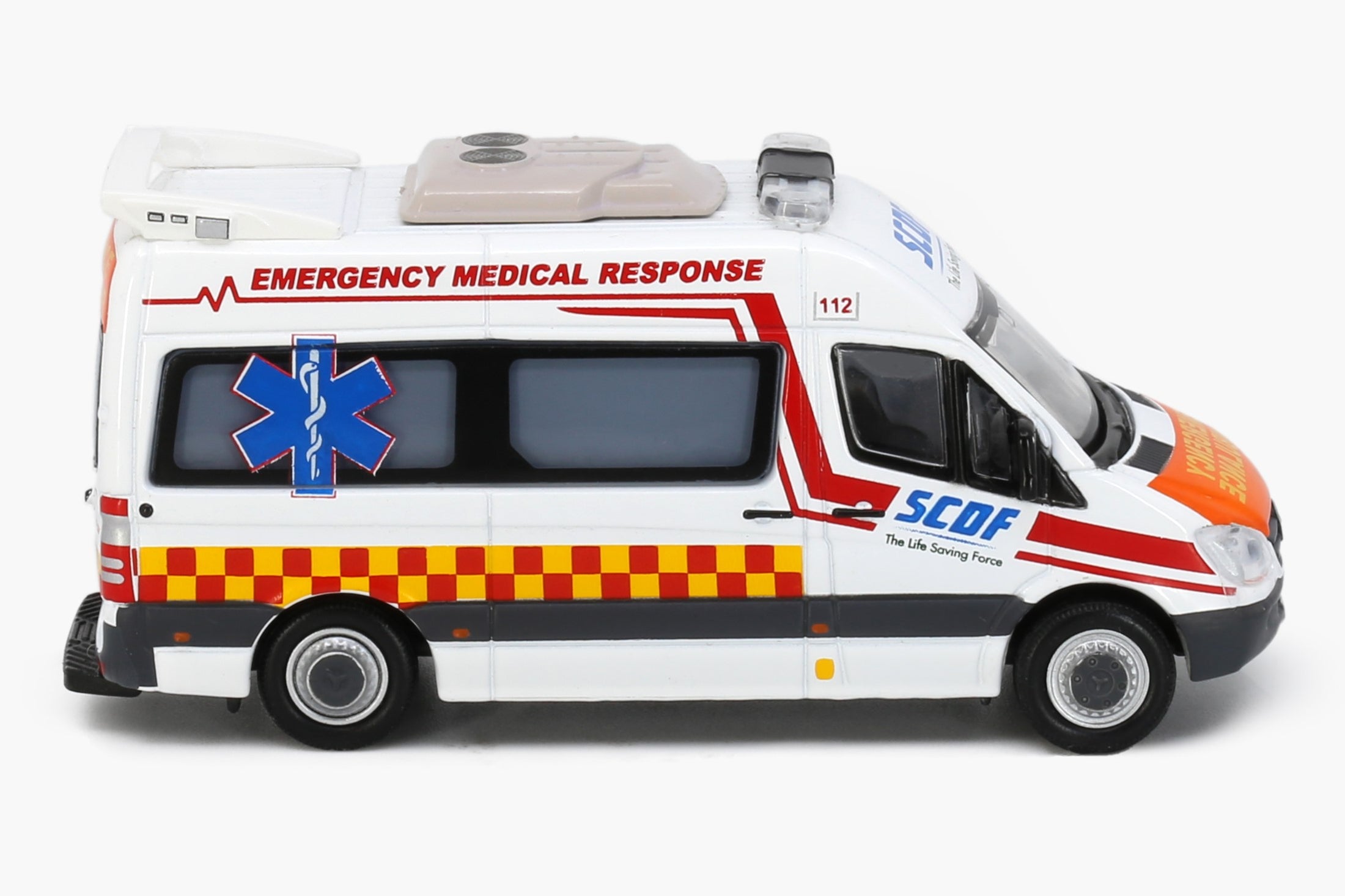 Tiny City SG2 Die-cast Model Car Mercedes-Benz Sprinter SCDF Ambulance (QX988Y)