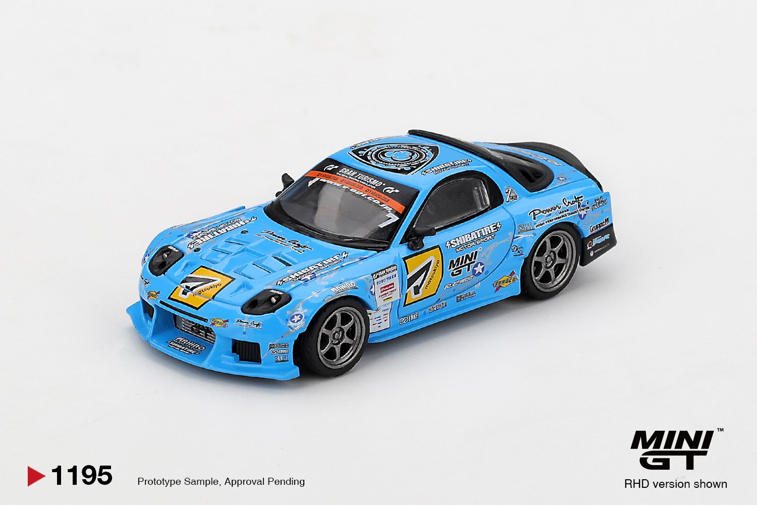 (Pre-order)MINI GT #1195 Mazda RX-7 RE-Amemiya 2025 D1GP Diecast Model Car