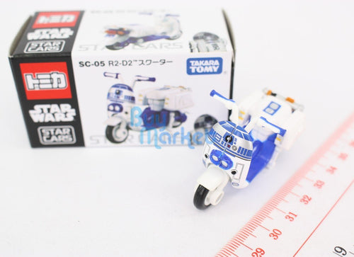 Load image into Gallery viewer, Takara Tomy Tomica Star Cars SC-05 Star Wars R2-D2 Scooter Motorcycle Diecast
