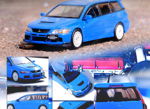 Load image into Gallery viewer, INNO64 1/64 die-cast mitsubishi lancer evolution ix wagon blue
