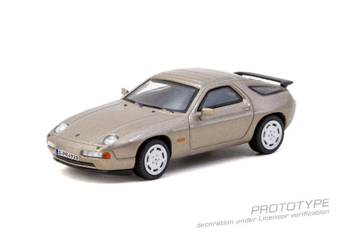 Load image into Gallery viewer, (Pre-order) Tarmac Works 1/64 Porsche 928 S4 Platinum Metallic Diecast Model Car
