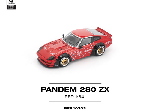 Load image into Gallery viewer, (Pre-order) POPRACE 1/64 PANDEM 280ZX RED (NEW TOOLING) Diecast Model Car

