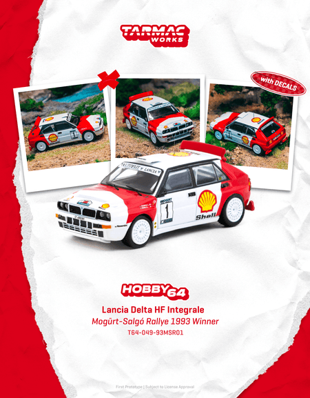 Tarmac Works 1/64 Lancia Delta HF Integrale Mogürt-Salgó Rallye 1993