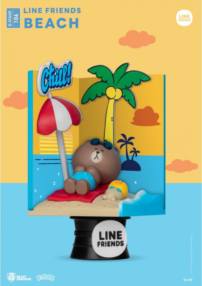 Beast Kingdom Diorama Stage-106 - Line Friends - Beach
