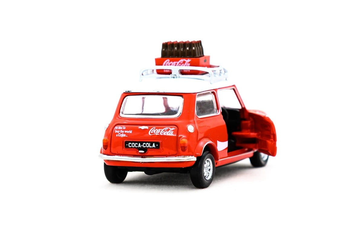 Tiny City Die-cast Model Car - Mini Cooper Mk 1 Coca-Cola (with bottle of coke)