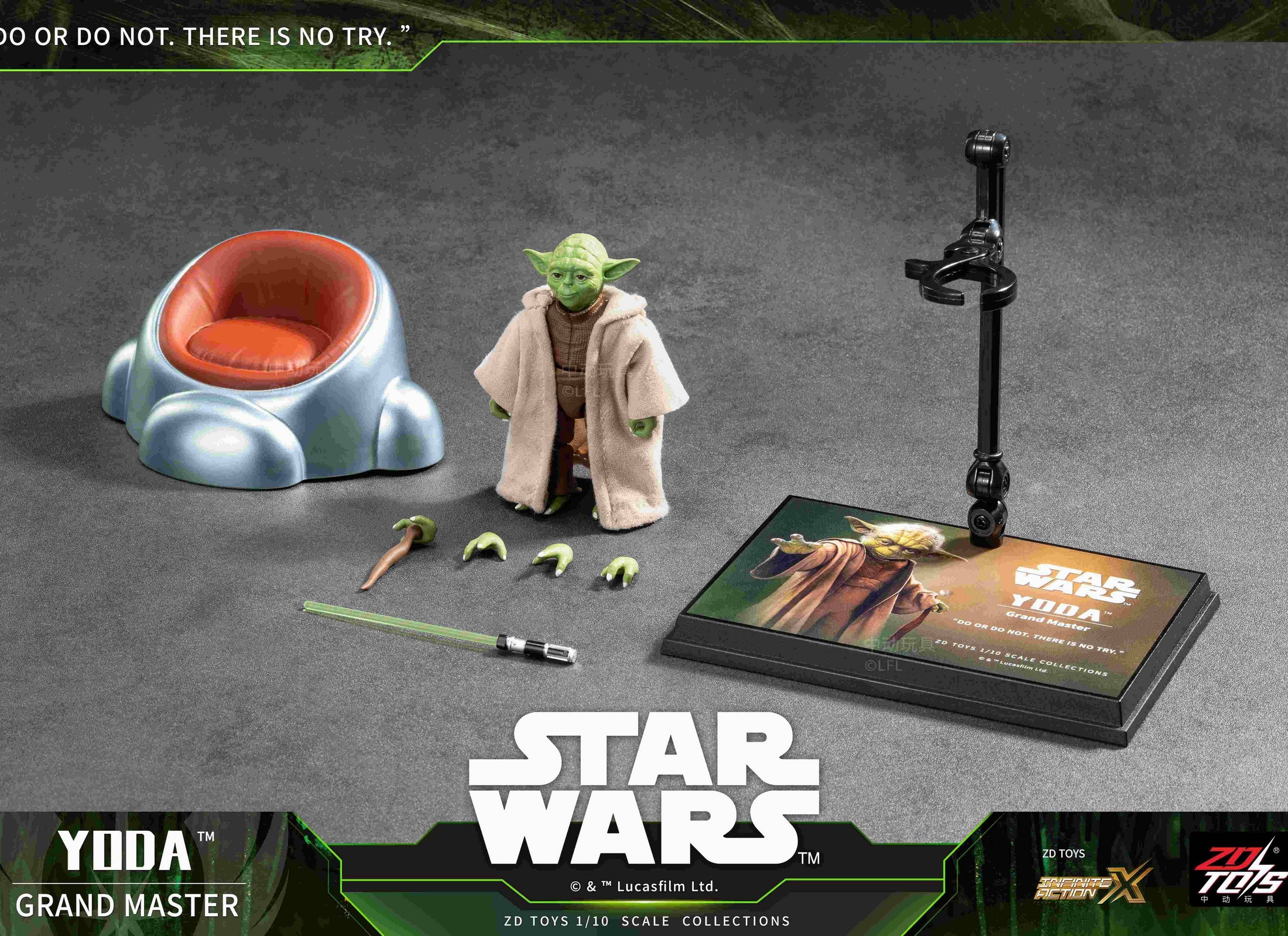 ZD Toys Star Wars 1:10 Action Figure Grand Master Yoda