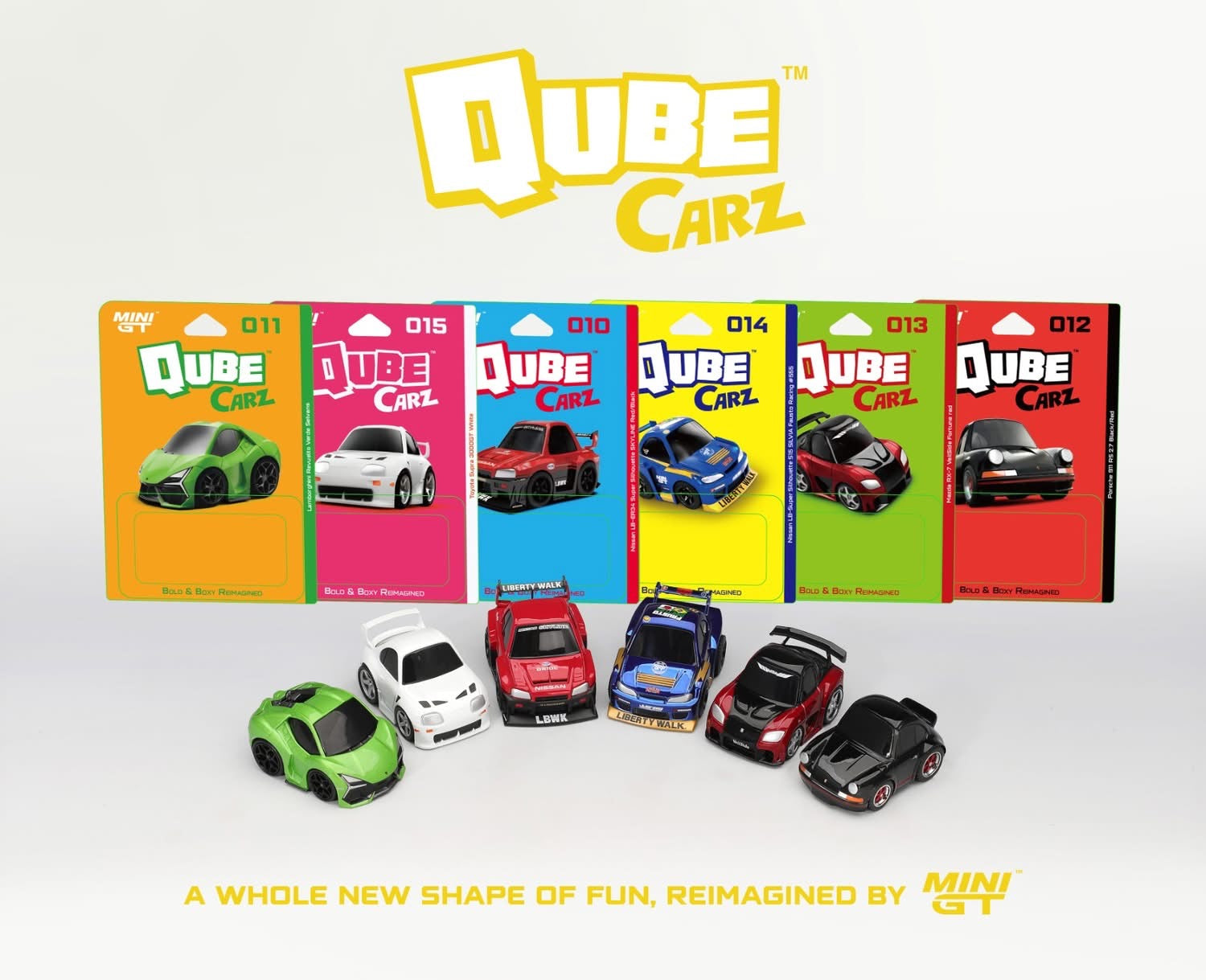 Mini GT QubeCarz Series 3 #011-015 Full Set of 6 Model Car