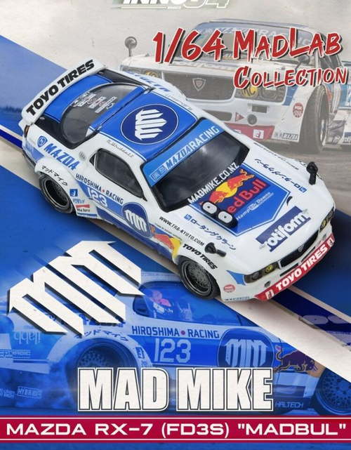 Load image into Gallery viewer, INNO64 MAZDA RX7(FD3S) &quot;PANDEM ROCKET BUNNY&quot; MADBULMADLAB 001
