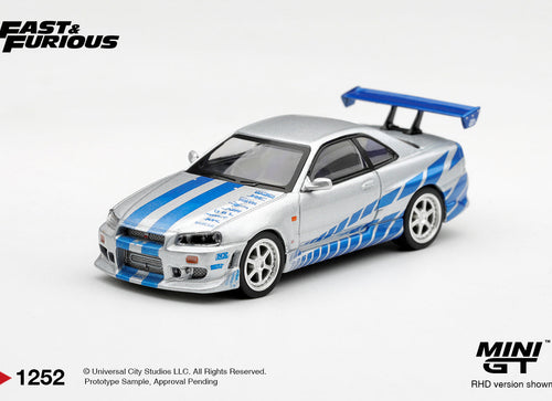 Load image into Gallery viewer, (Pre-order) Mini GT #1252 Nissan Skyline GT-R  C-West 2 Fast 2 Furious F &amp; F
