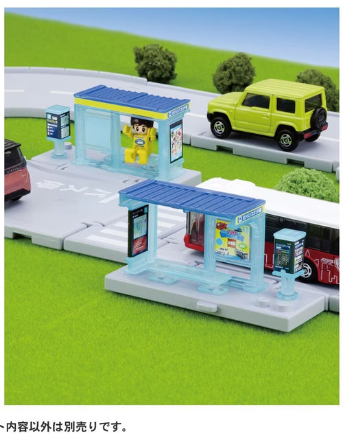 Load image into Gallery viewer, Takara Tomy Tomica Town World - Bus Stop With Passenger PlaySet
