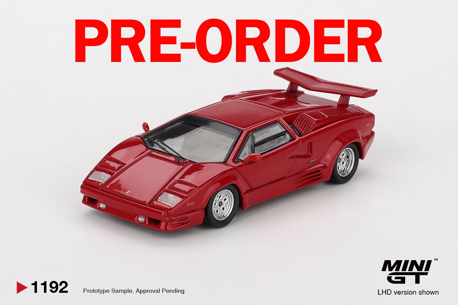 (Pre-order) MINI GT #1192 Lamborghini Countach 25th Anniversary Red Model Car