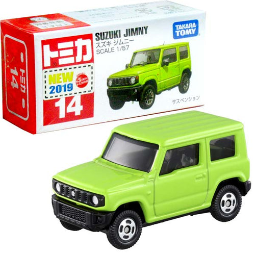 Load image into Gallery viewer, Takara Tomy Tomica #14 Suzuki Jimny Scale 1/57 Diecast Green Toy Car Japan
