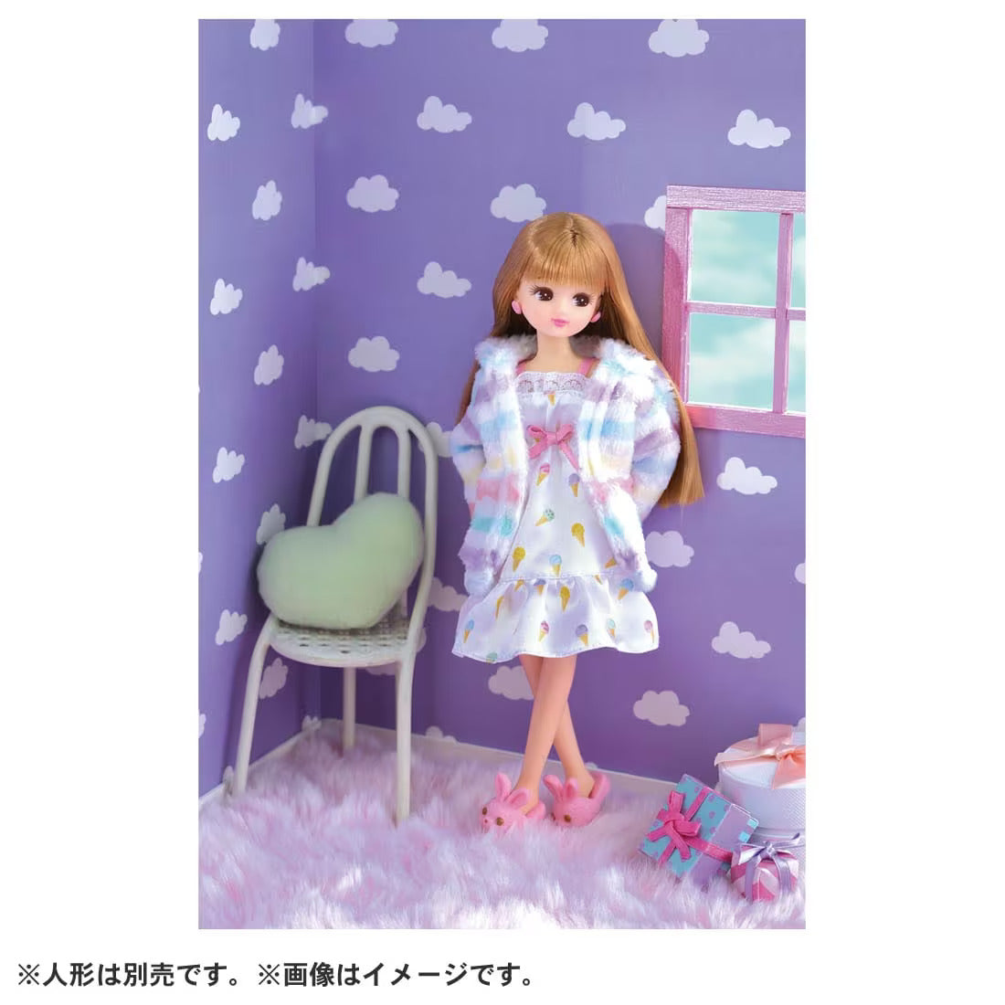 Takara Tomy Licca Chan Doll Clothes LW-06 Softness Room Wear (NO DOLL)