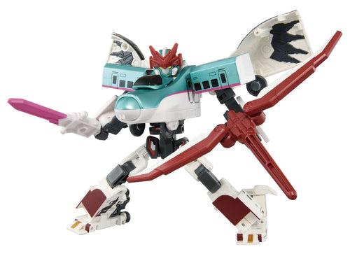 Load image into Gallery viewer, Takara Tomy Shinkansen Transforming Robot SGX Shinkalion E5 Hayabusa+800 Tsubame
