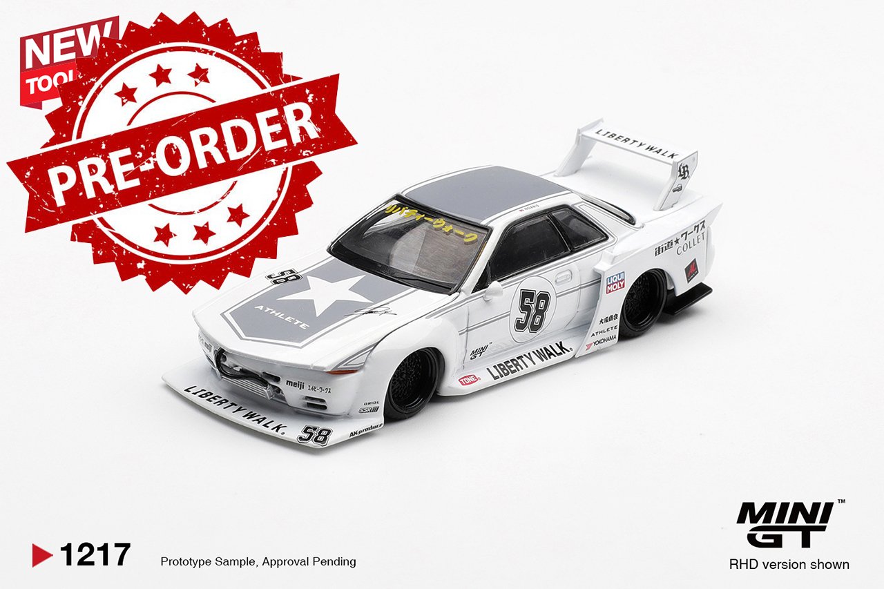 (Pre-order) MINI GT #1217 Nissan GT-R32 LB-Kaido Works TAS 2025 Diecast Model