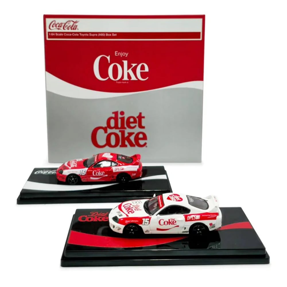 Inno64 x DPLS 1/64 Toyota Supra A80 Coca Cola Limited Box Set