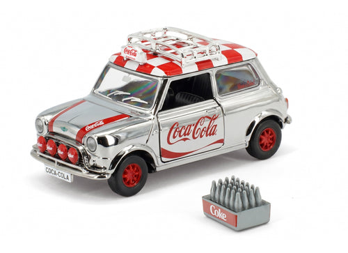 Load image into Gallery viewer, Tiny City Die-cast Model Car - 1/50 Mini Cooper X Coca-Cola(Siver) #COKE126
