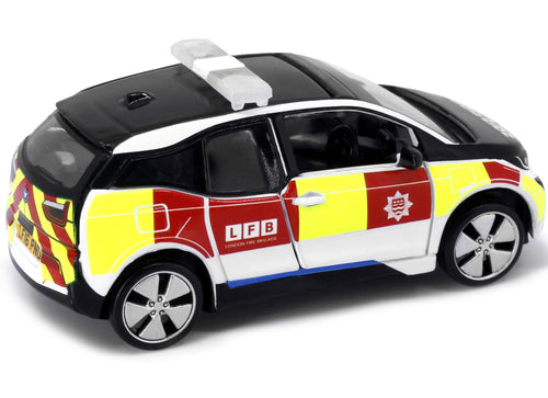 Load image into Gallery viewer, Tiny City UK13 Die-cast Model Car - BMW i3 UK London Fire Department Patrol Car
