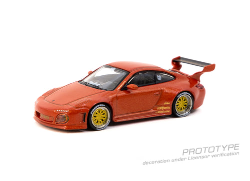 Load image into Gallery viewer, Tarmac Works 1/64 Old &amp; New 997 Red Metallic Diecast model car
