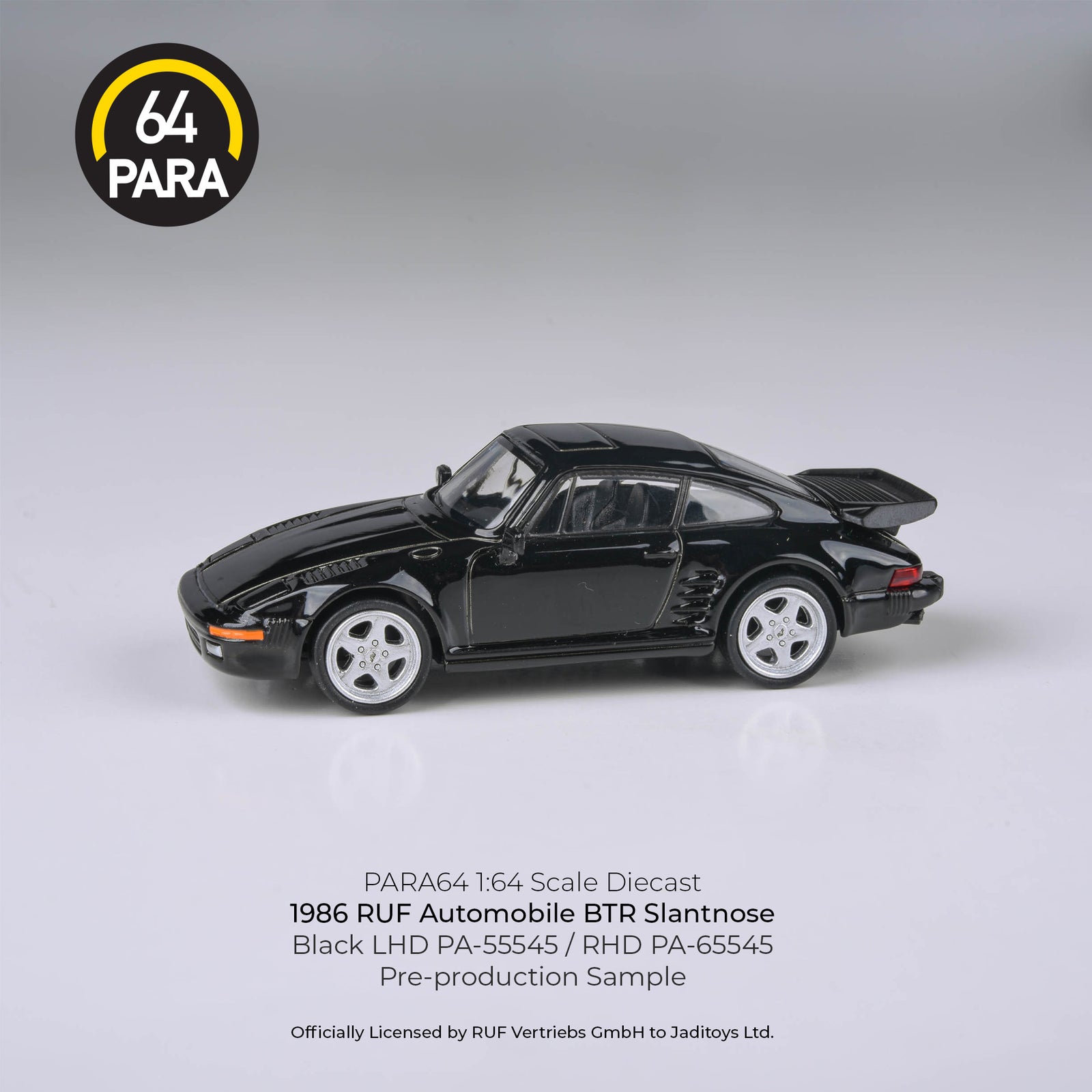 PARA64 1/64 1986 RUF BTR Black RHD Diecast Model Car