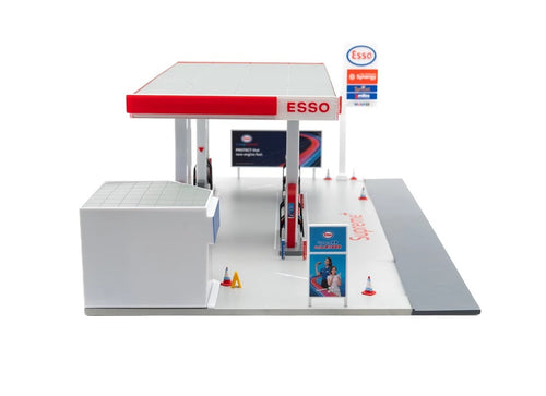 Load image into Gallery viewer, Tiny City Hong Kong Bd30 1/64 ESSO Gas Station Petrol Model Diorama
