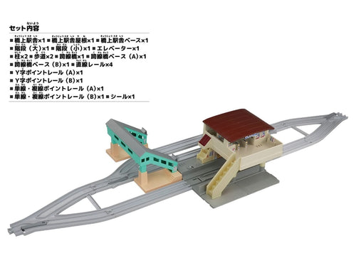 Load image into Gallery viewer, Takara Tomy Plarail Train Accessory Overhead Station &amp; Bridge Over Railway Kit
