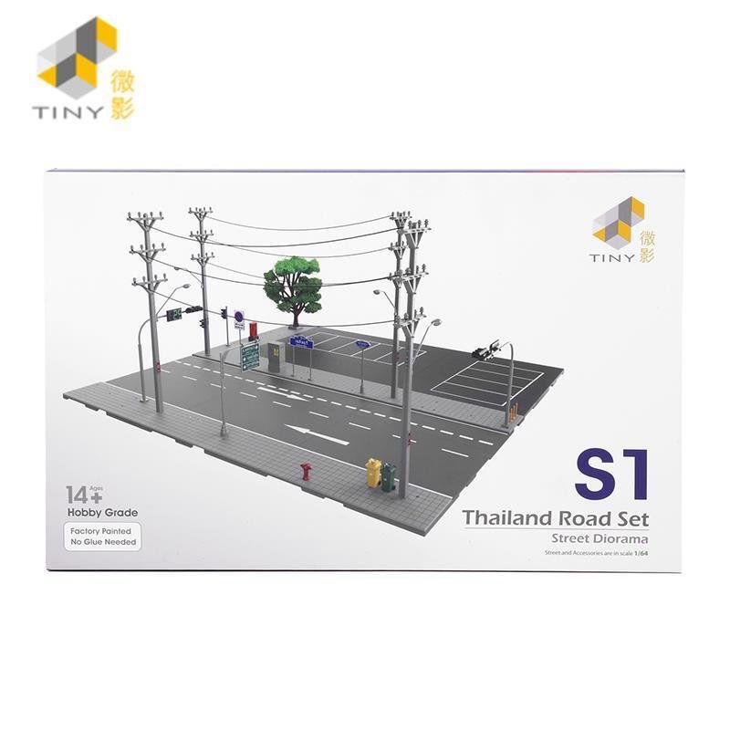 TINY City scale 1:64 Street Diorama Painted Model - S1 Thailand Road Set