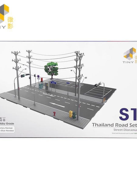 TINY City scale 1:64 Street Diorama Painted Model - S1 Thailand Road Set