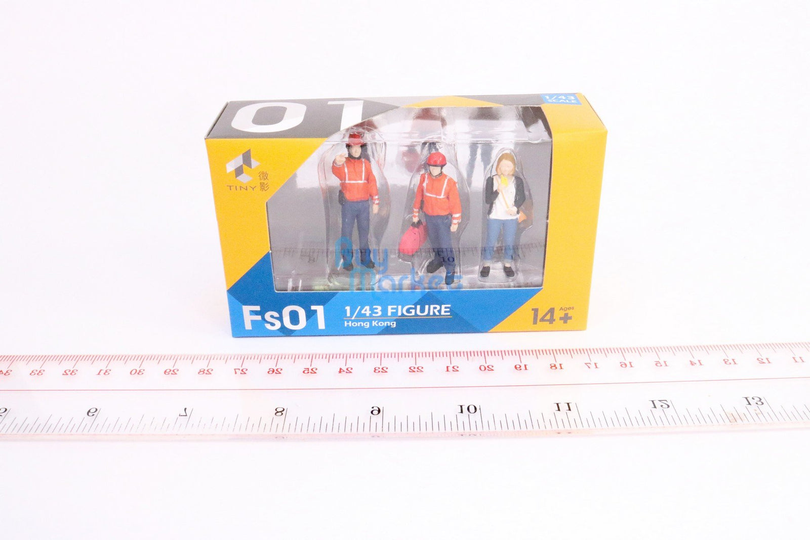 TINY City HK Scale 1/43 Figure Set 01 Firemen & Lemon Tea Girl Model Figure
