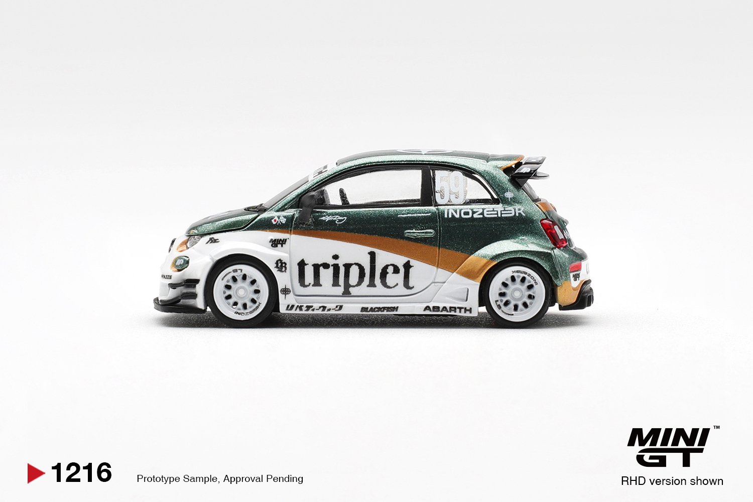 (Pre-order) MINI GT #1216 Abarth 595 LB-WORKS TY Edition Diecast Model Car