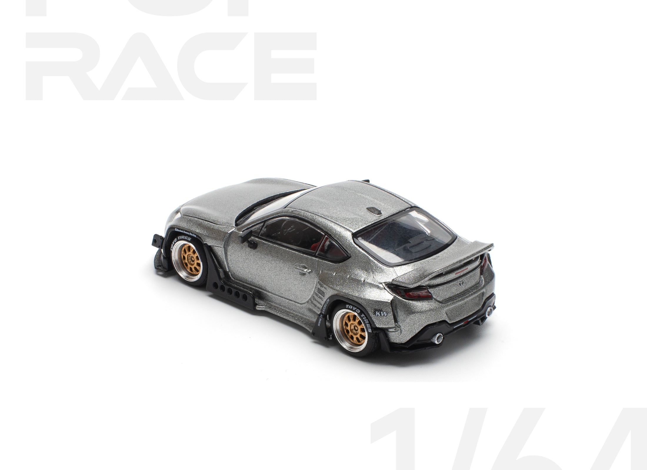 POPRACE 1/64 PANDEM GR86 - SILVER (NEW TOOLING) Model Car