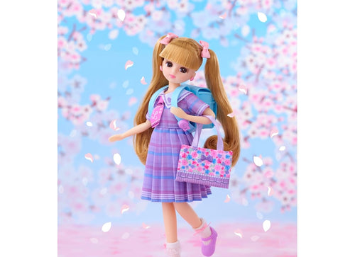 Load image into Gallery viewer, Takara Tomy Licca-chan Doll LD-08 Wakuwaku First Grader School Uniform Set Toy
