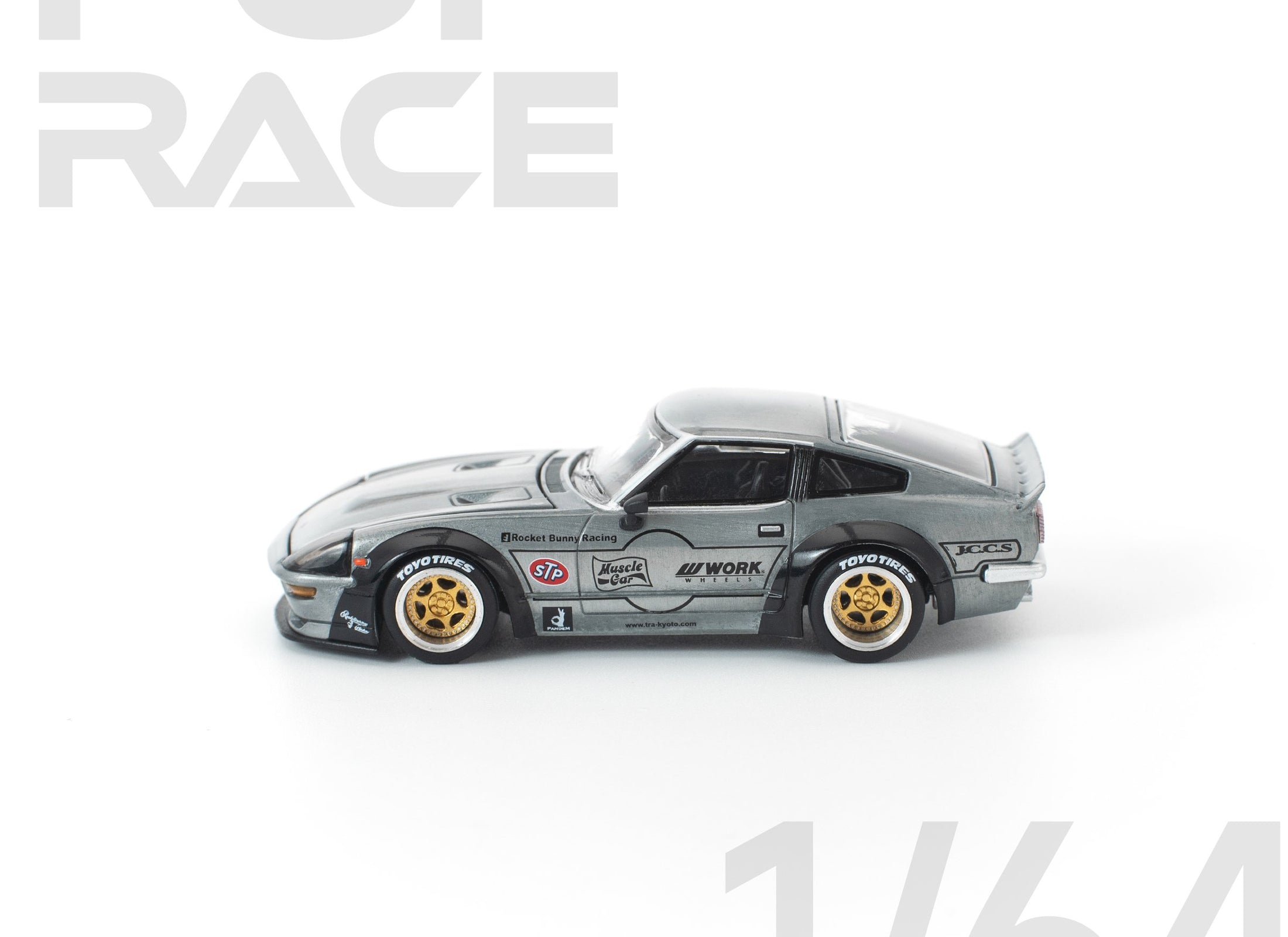 (Pre-order) POP RACE 1/64 PANDEM 280ZX RAW METAL Diecast Model Car