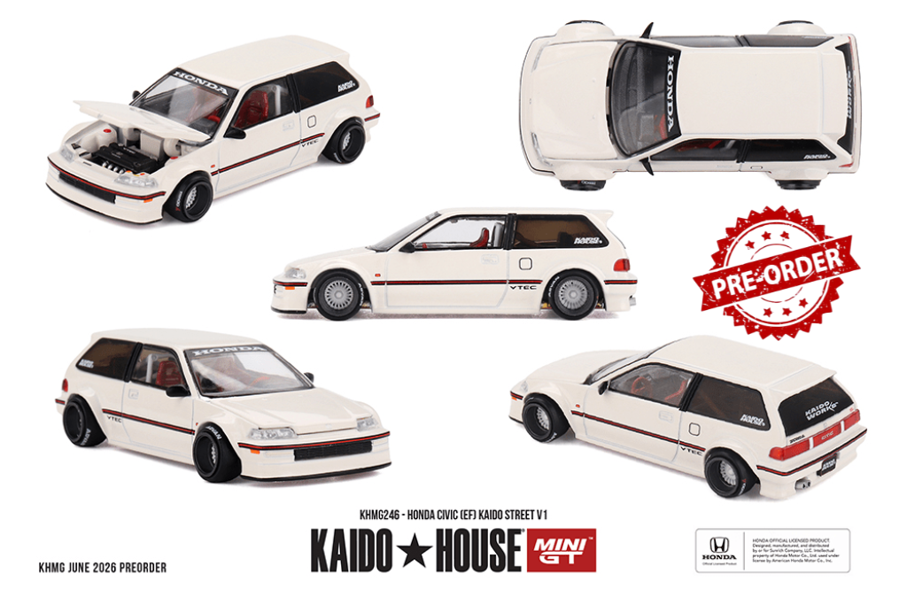 (Pre-order) Mini GT x Kaido House Honda Civic (EF) Kaido House V1 #KHMG246