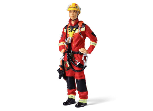 Load image into Gallery viewer, TINY 1/18 Resin Figure #21 Hong Kong Fireman Firefighter HART Red 10.3 cm Tall
