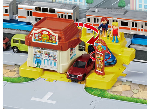 Load image into Gallery viewer, Takara Tomy Plarail Train Accessory J-12 Action Town Guruguru Drive Thru
