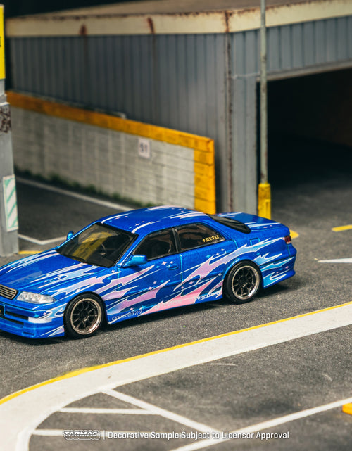 Load image into Gallery viewer, Tarmac Works 1/64 VERTEX Toyota Mark II JZX100 Blue Metallic Model
