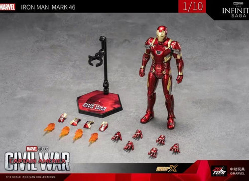 Load image into Gallery viewer, ZD Toys Marvel Avengers 1/10 Iron Man MK46 Action Figure Set
