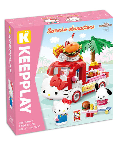 Qman Keeppley Hello Kitty & Pochacco's Fast Street Food Truck Building Blocks