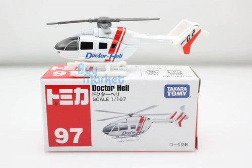 Load image into Gallery viewer, Tomica Takara Tomy #97 Doctor Medical Heli Diecast Toy car helicopter scale1/167
