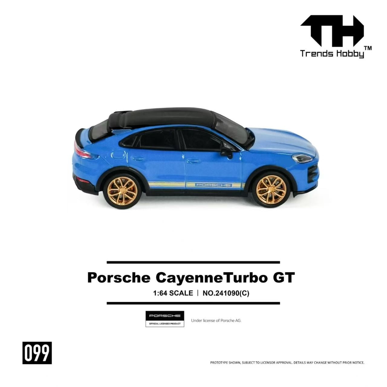 Trends Hobby 1:64 Porsche Cayenne Turbo GT Diecast - Blue 241090(C)