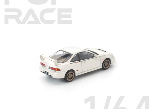 Load image into Gallery viewer, (Pre-order) POP RACE 1/64 MUGEN DC2 WHITE Diecast Model Car
